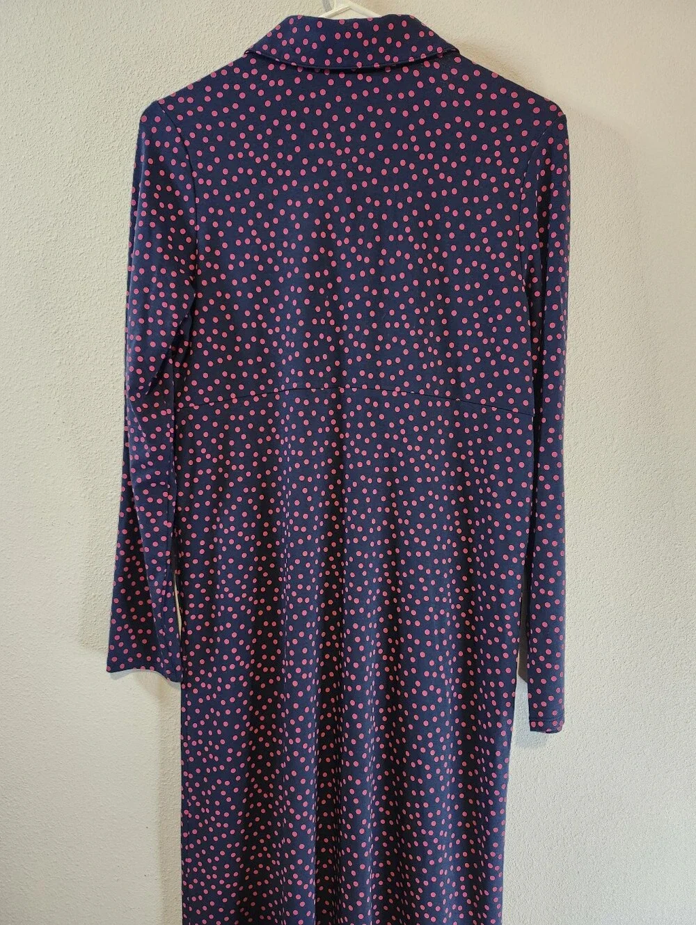 J. Jill Wearever Collection Polka Dot Viscose Midi Shirt Dress Size XS NEW - Picture 5 of 8